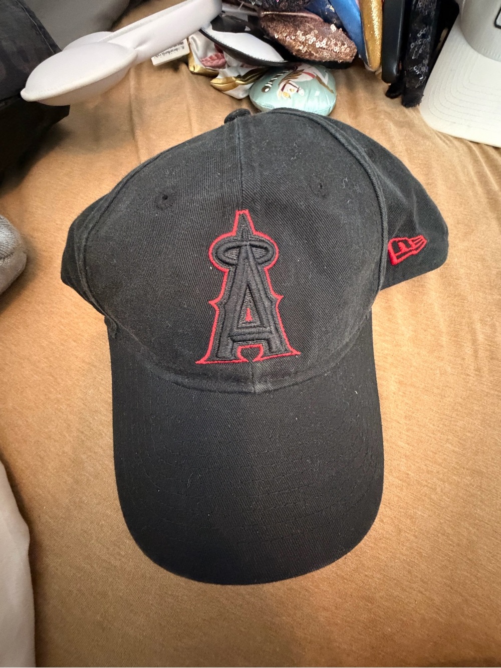 New Era Black Cap Los Angeles Angels